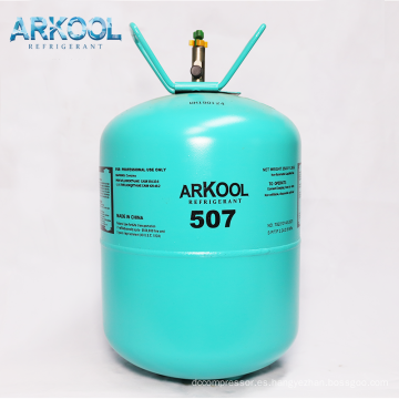 Gas refrigerante R507 con cilindro desechable 99.9% alta pureza